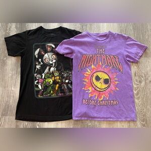 Five Nights At Freddy’s & Nightmare Before Christmas | Two Tees | Size S